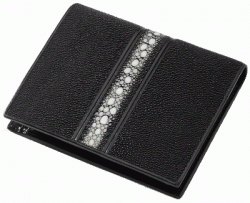 W100 Stingray Leather with Row Stones Center Wallet 1